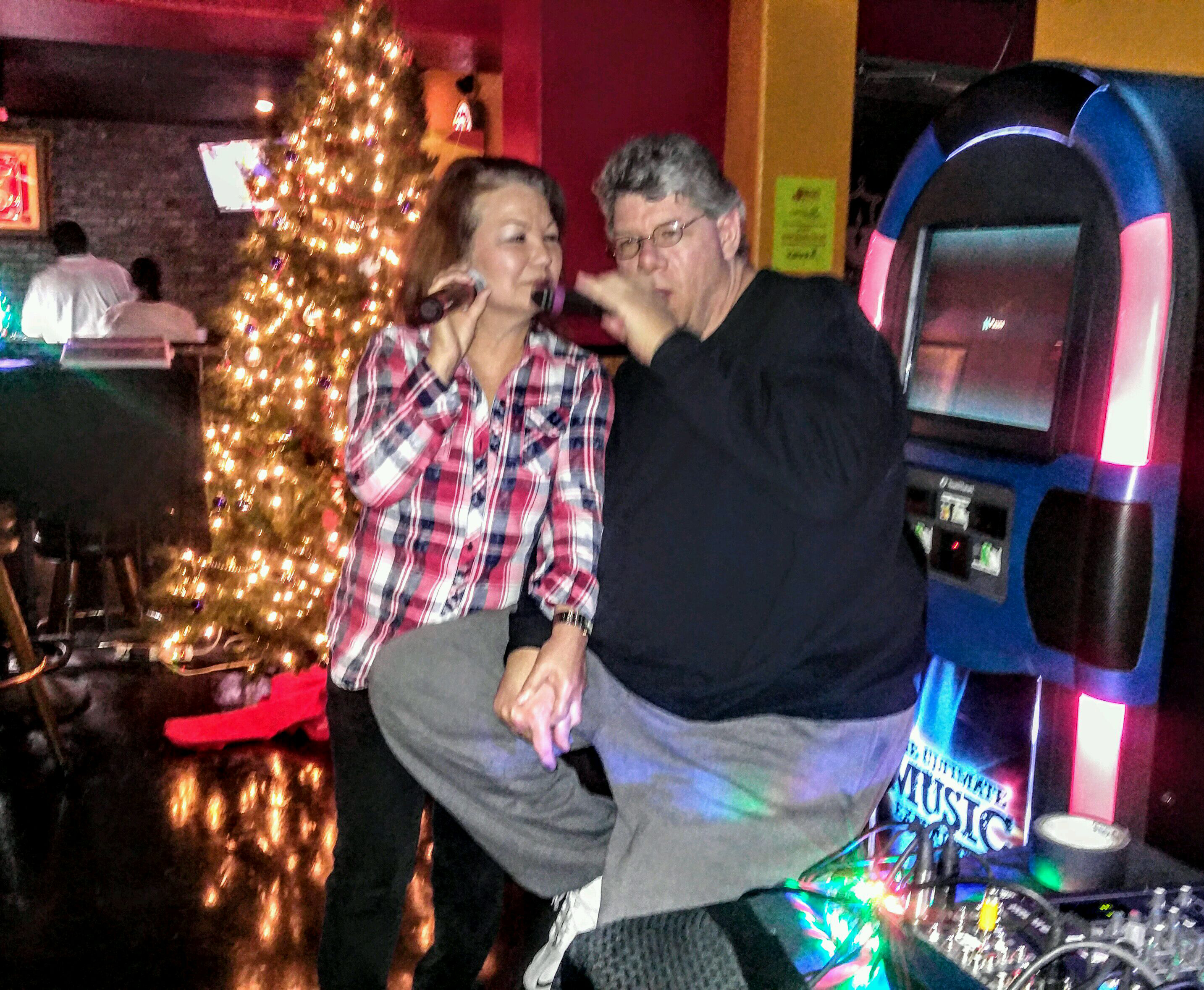 Bigdog and Keiko performing live at a karaoke show