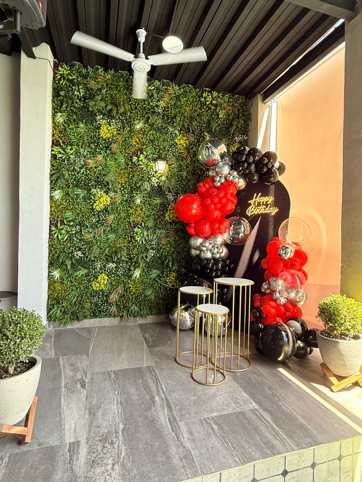 Decoración profesional para eventos en terraza