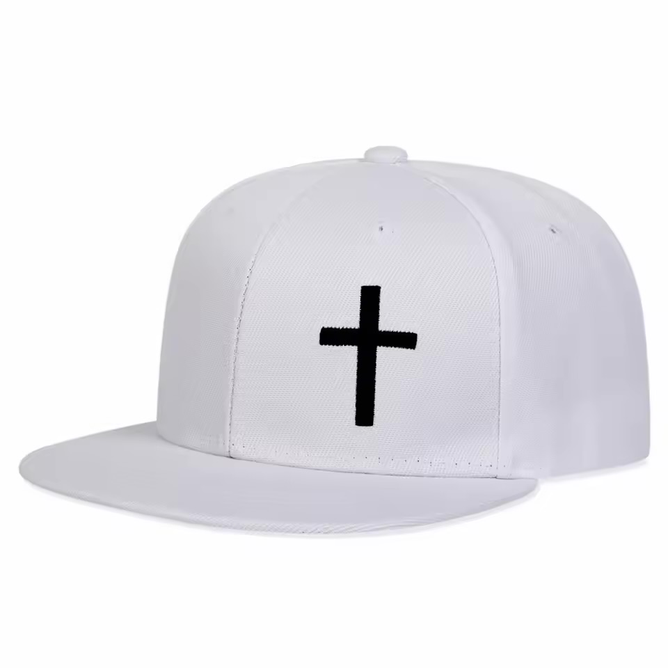 White Cross Hat Detail