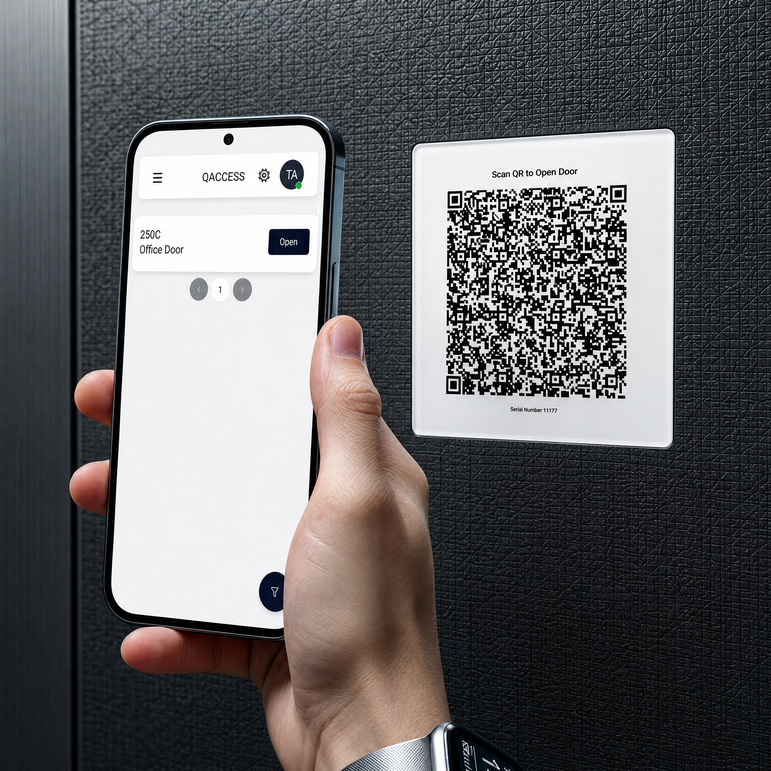 QR Code at Door