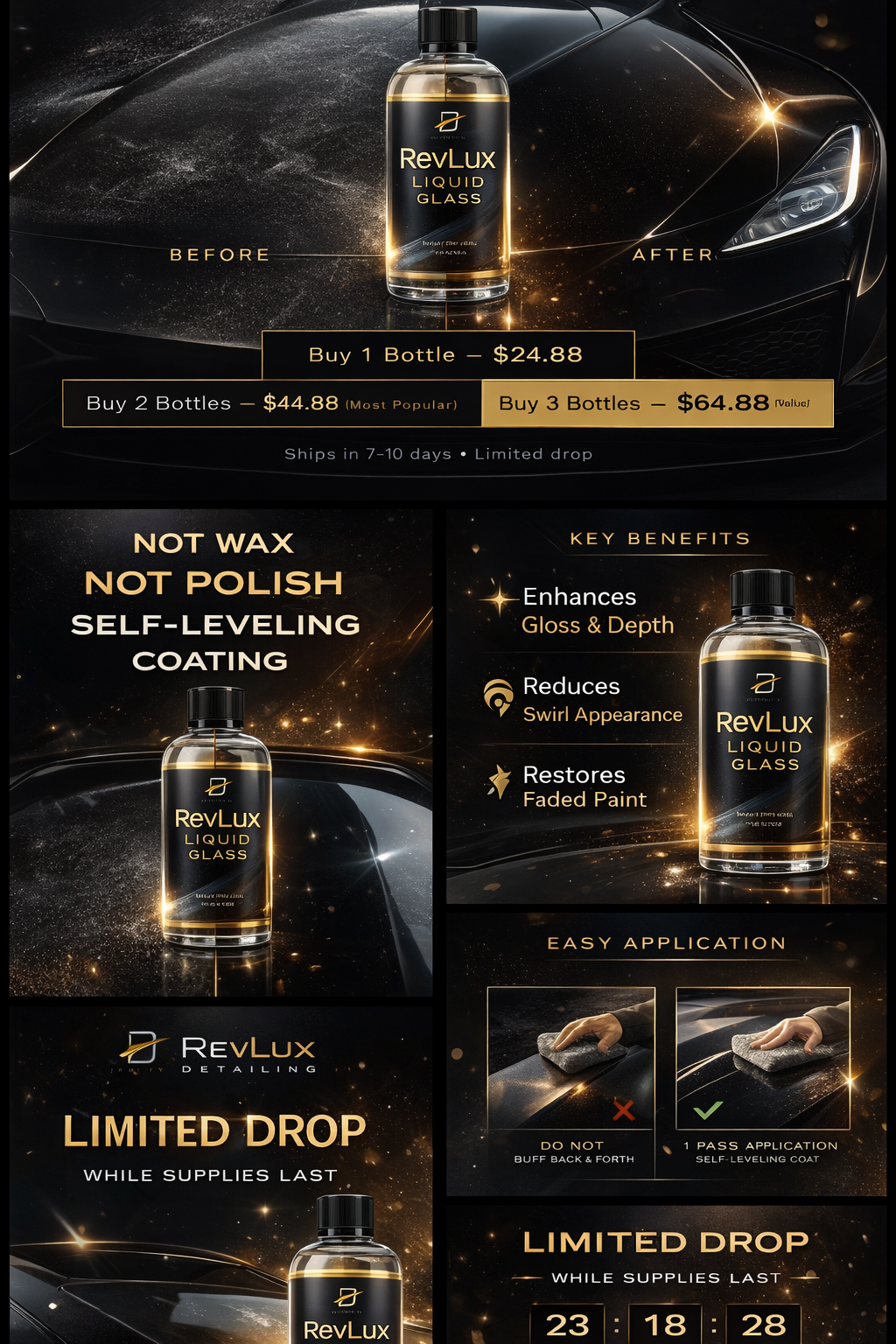 RevLux Liquid Glass bottle