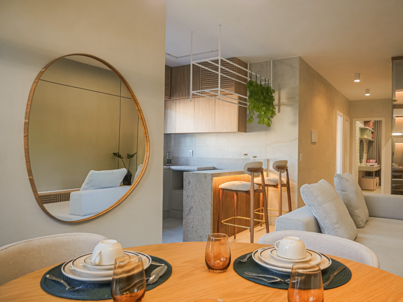 Apartamento decorado - Living integrado