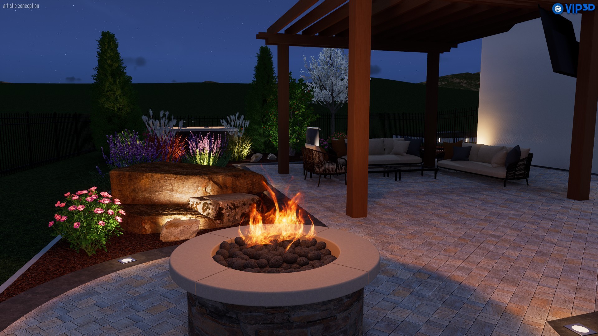 3D patio rendering sample by Ditmar Property Management