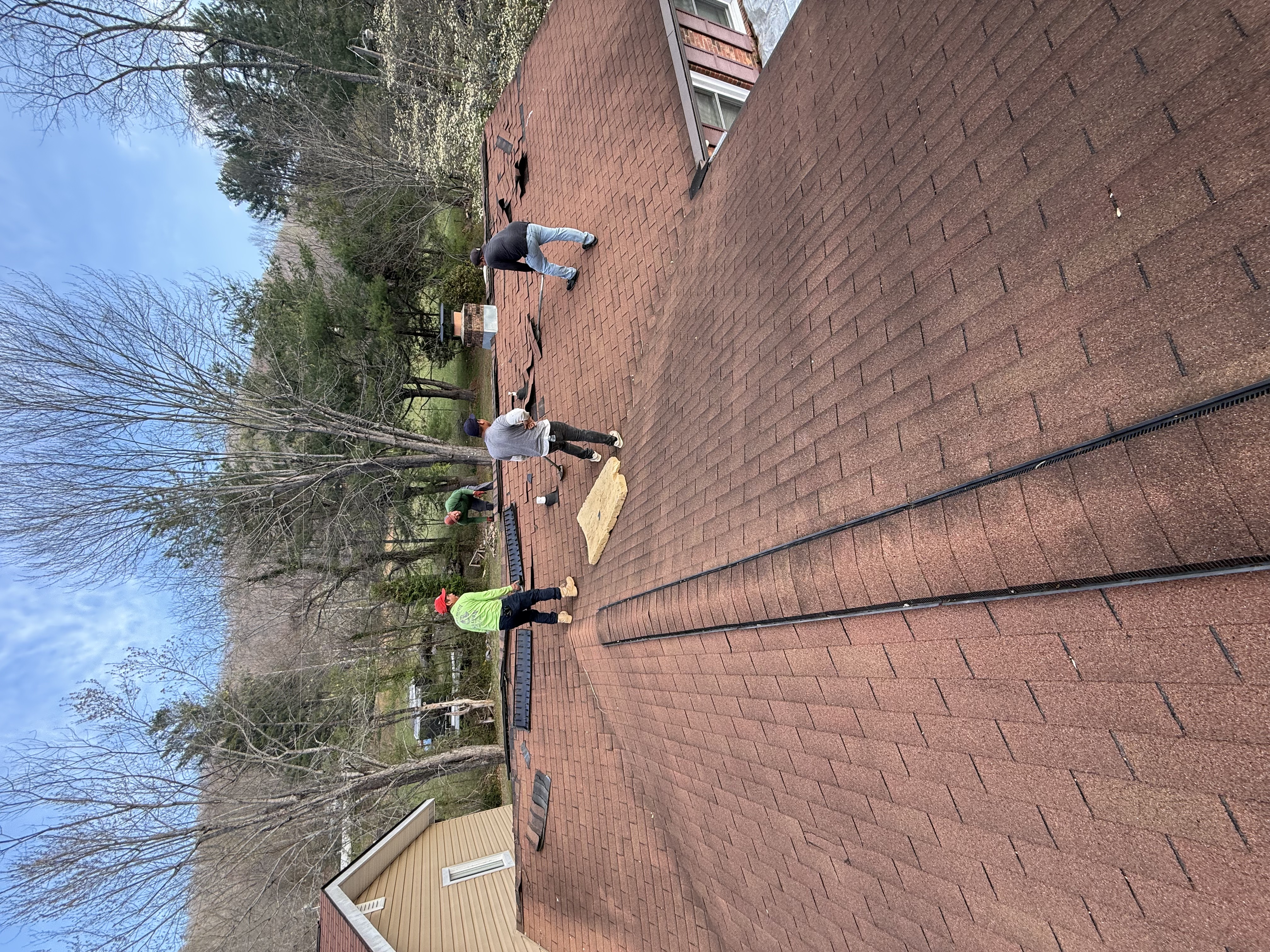 Storm Damage Roof Replacement - before