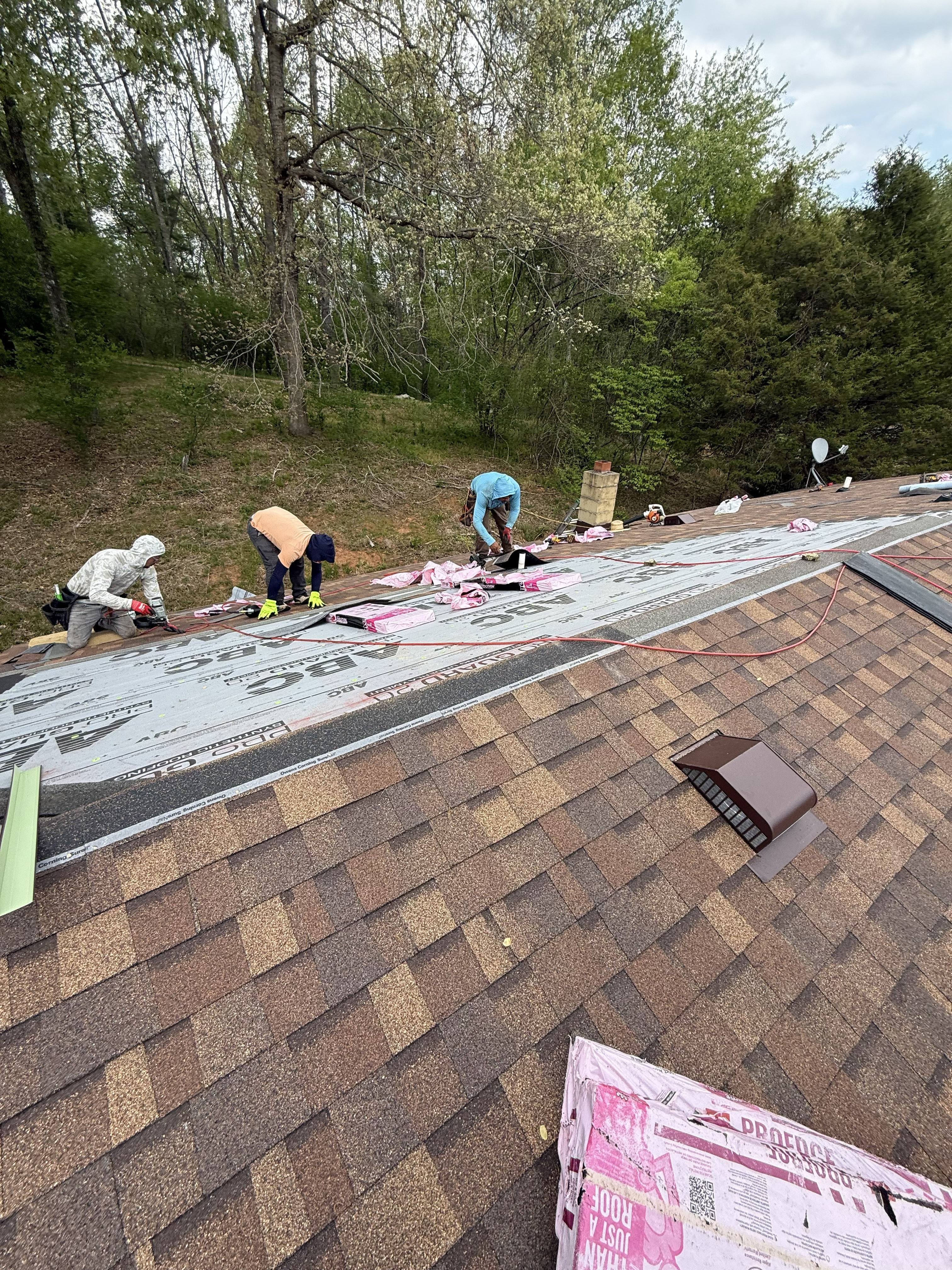 Storm damage restoration work by AroLite Group in Western NC
