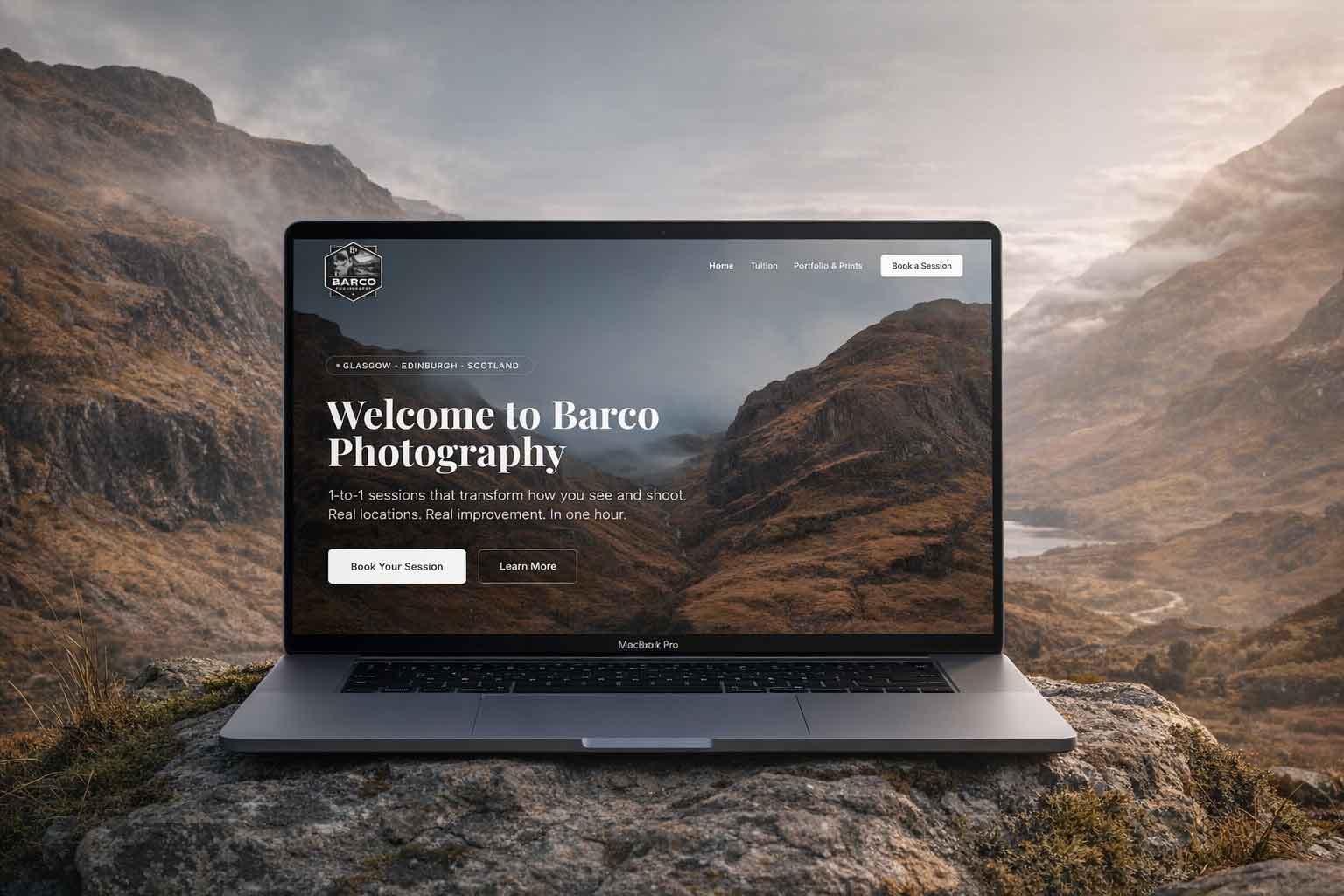 Barco Photography — bespoke photography website with custom logo by ITWizrd Scotland