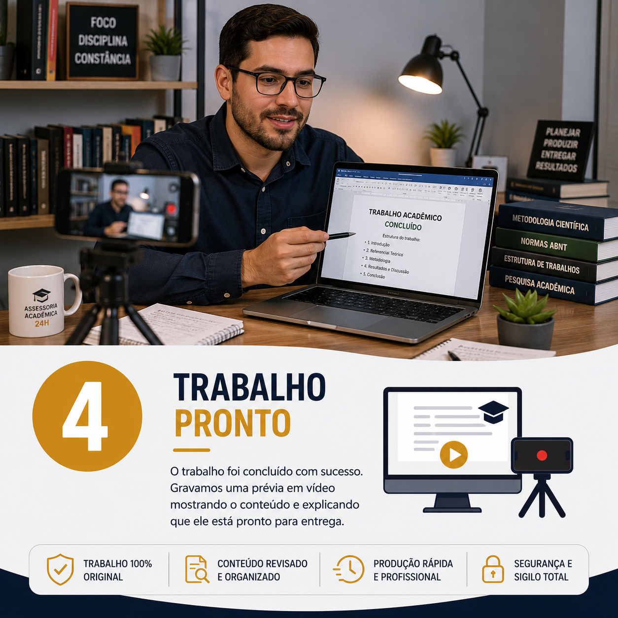 Passo 4: Trabalho pronto e revisado
