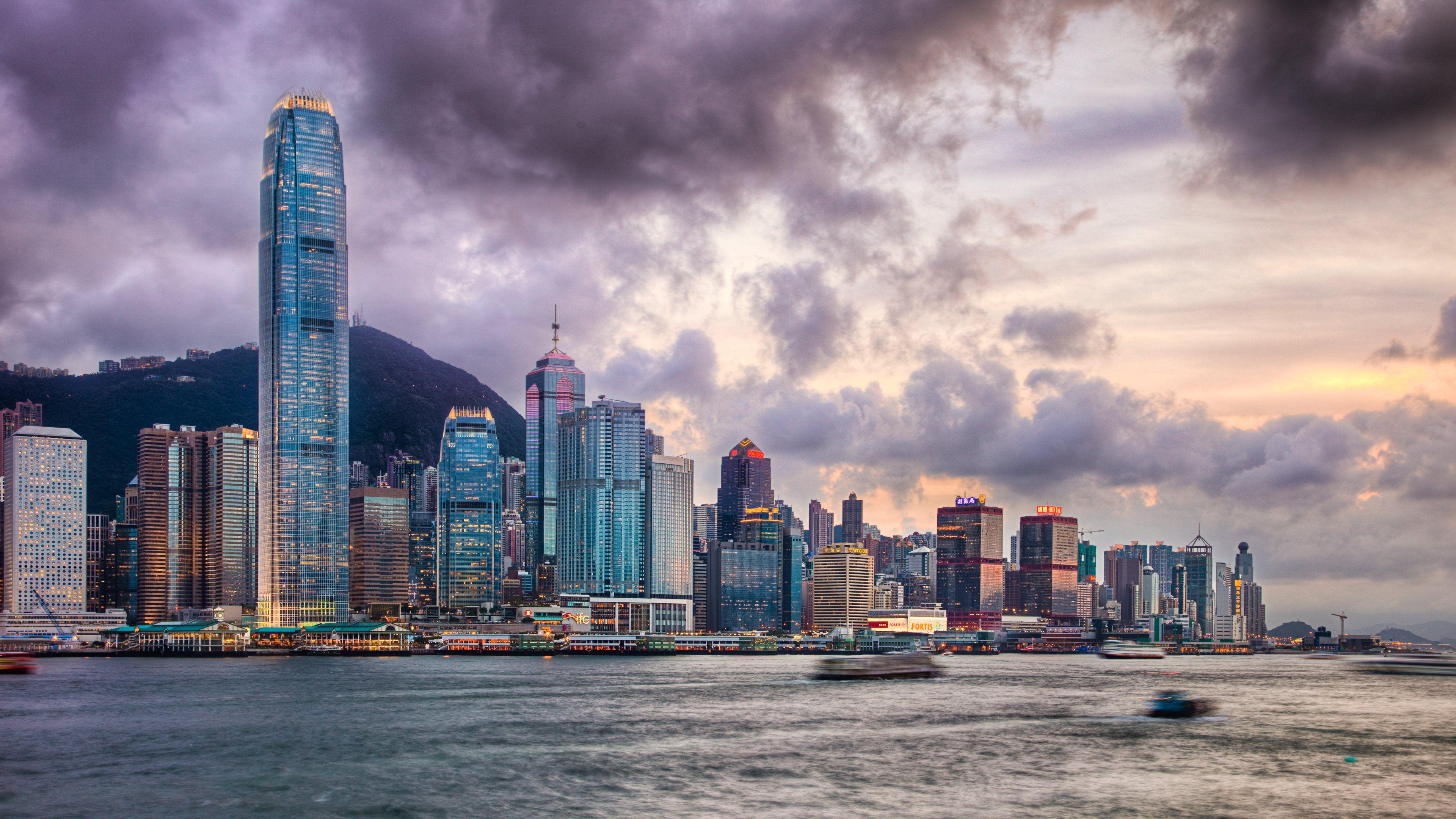 Hong Kong Victoria Harbour at Night