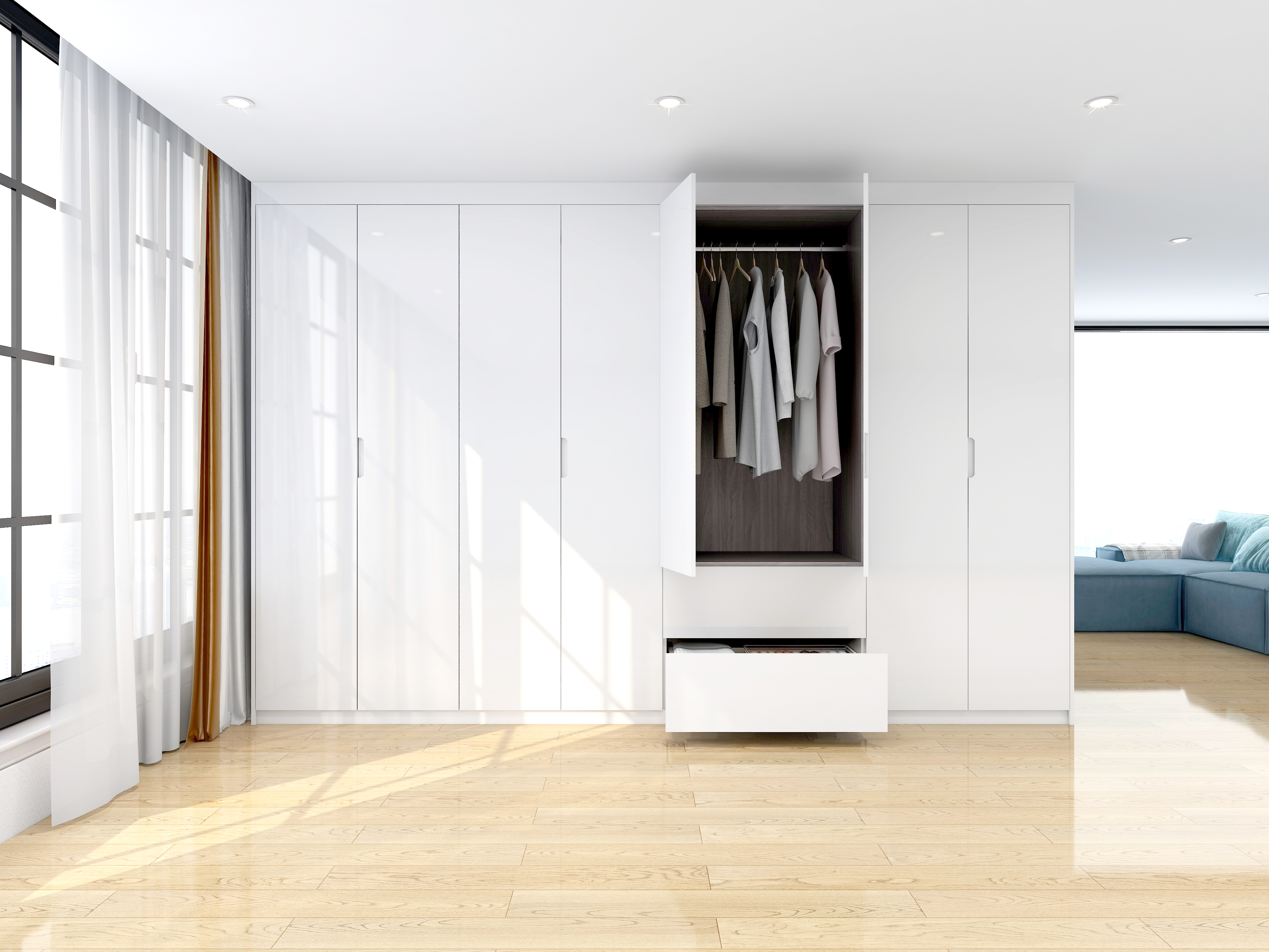 대구 수성구 드레스룸 시공 — 대구붙박이장 - 도장도어 붙박이장