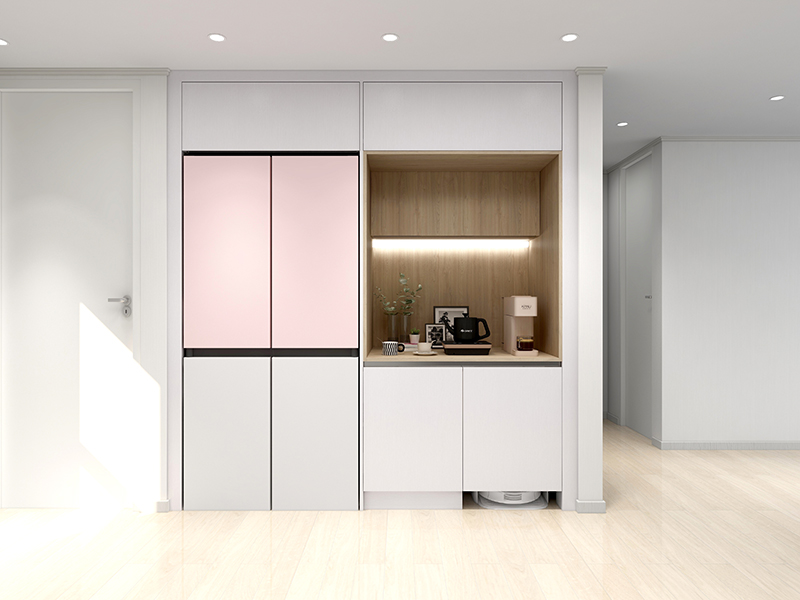 대구 북구 붙박이장 시공 — 냉장고장/홈카페장