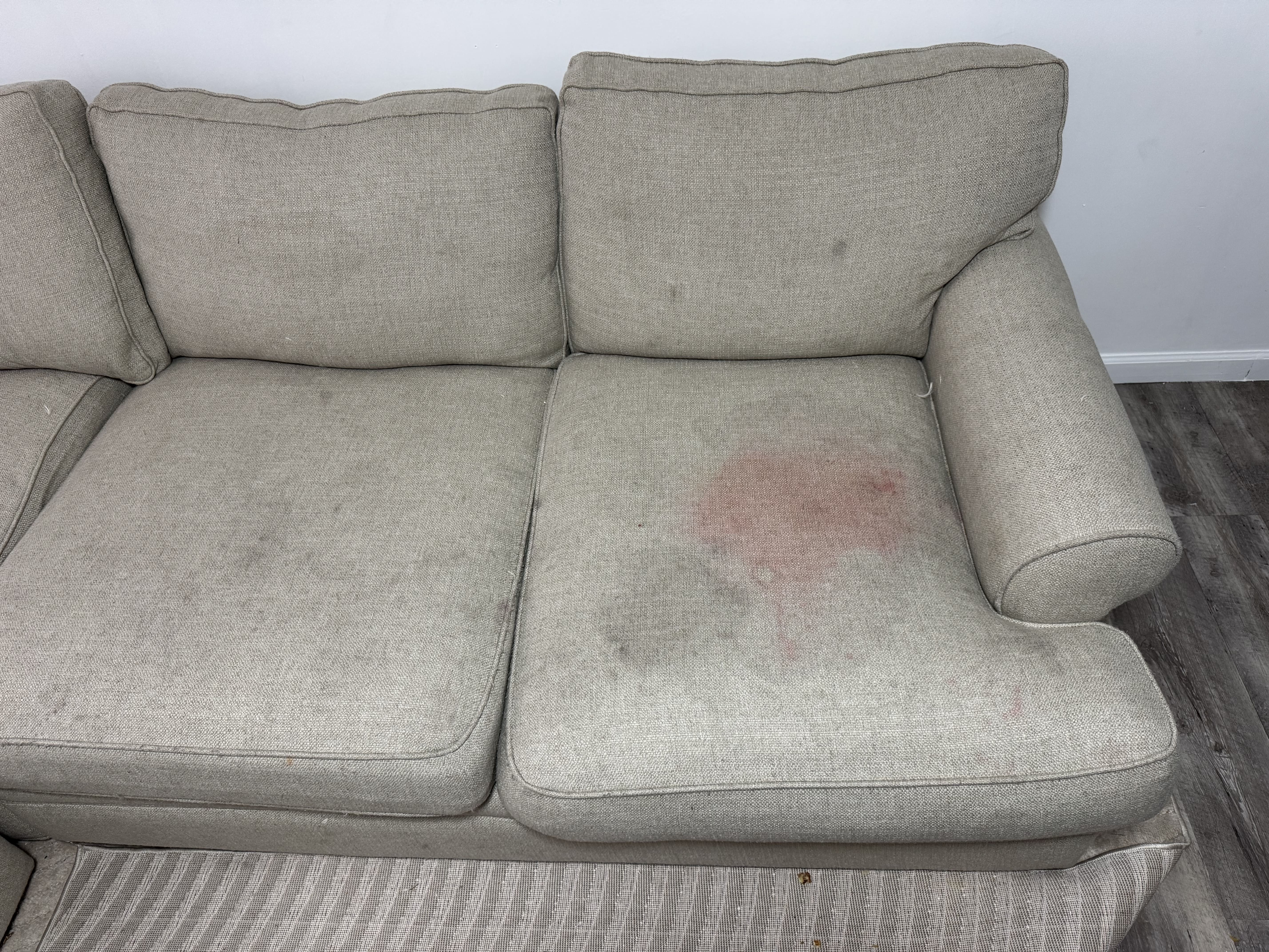 Before - Couch Stain Removal — Bronx