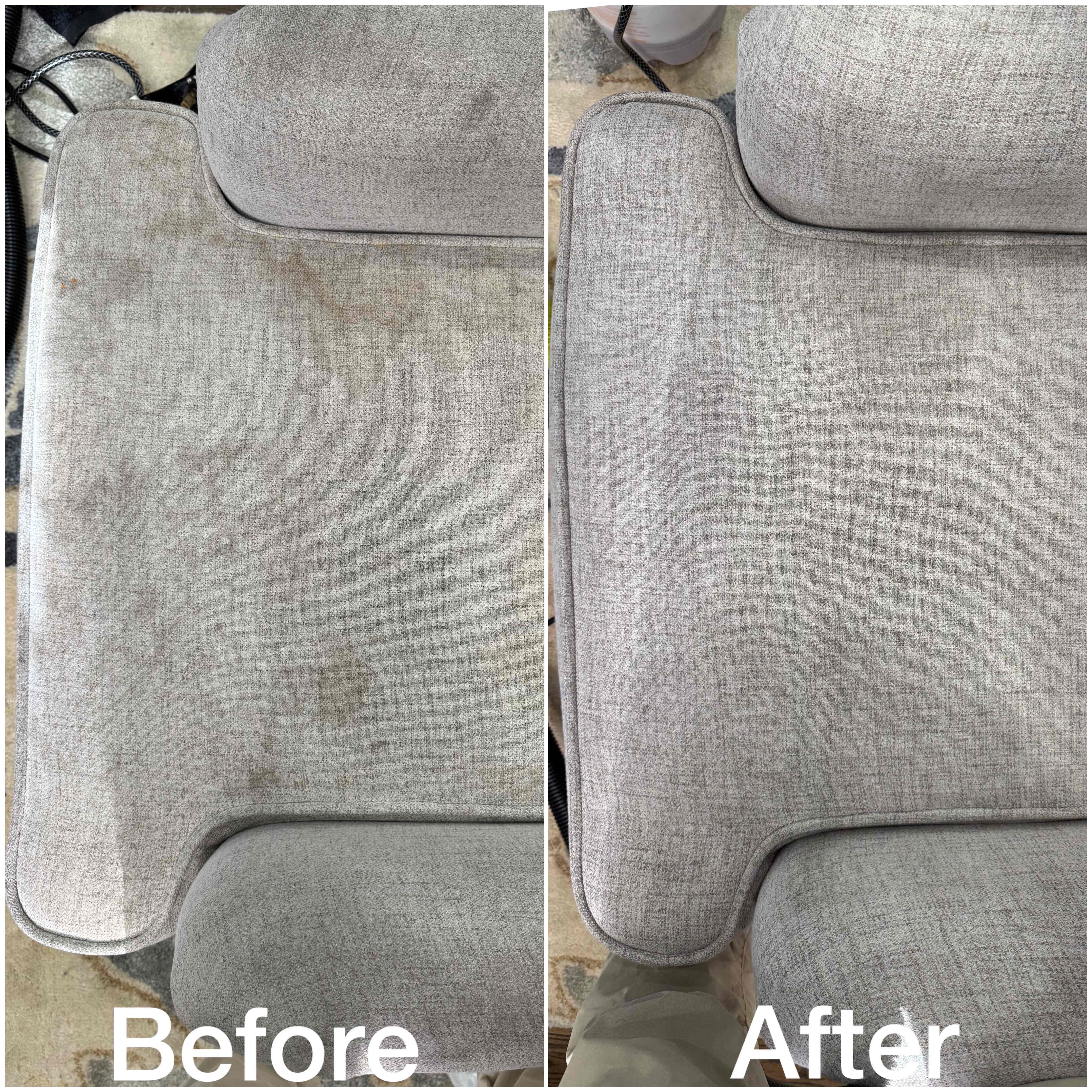 Taupe Fabric Sofa – Complete Makeover - Before and After Cleaning