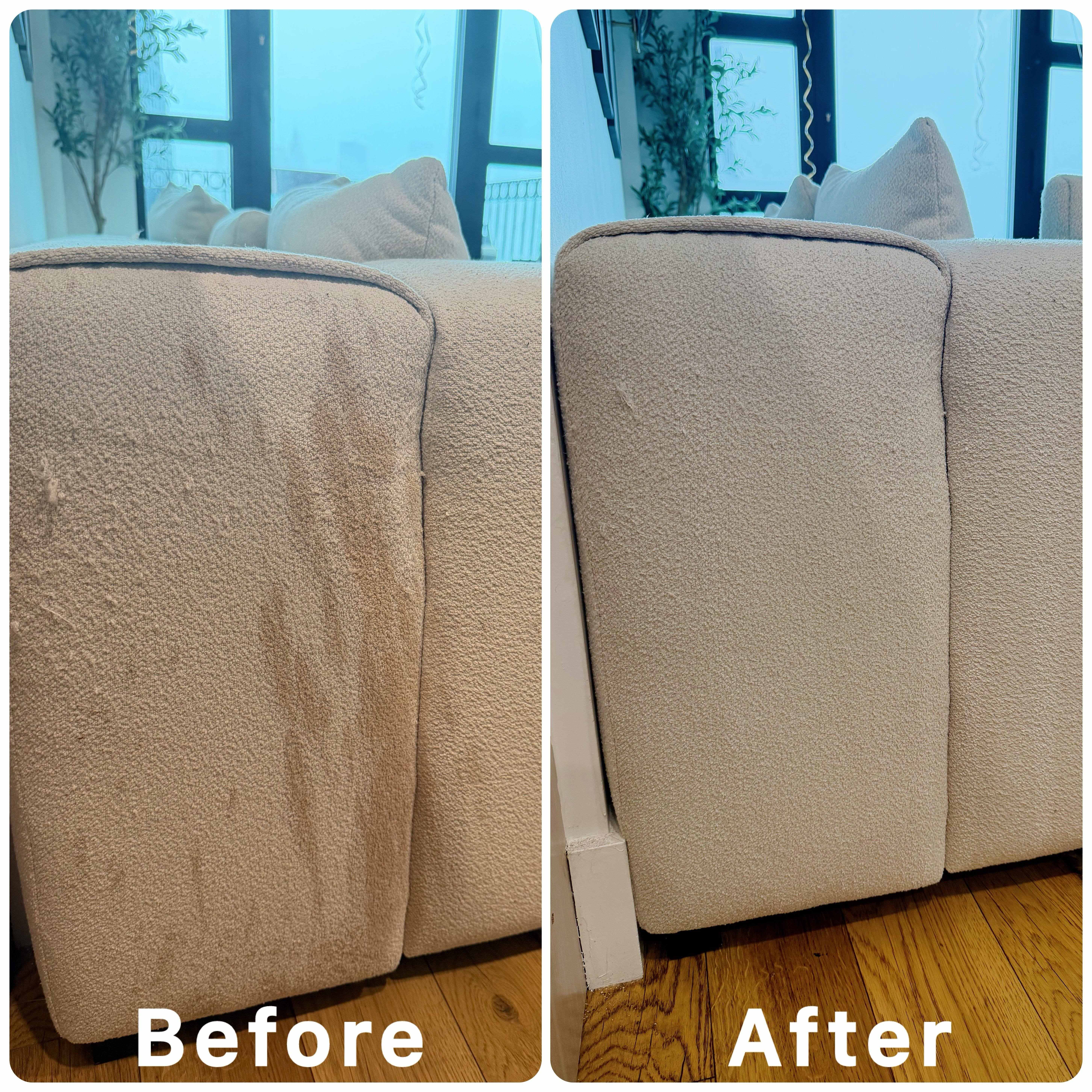 Charcoal Sectional – Full Deep Clean - Before and After Cleaning