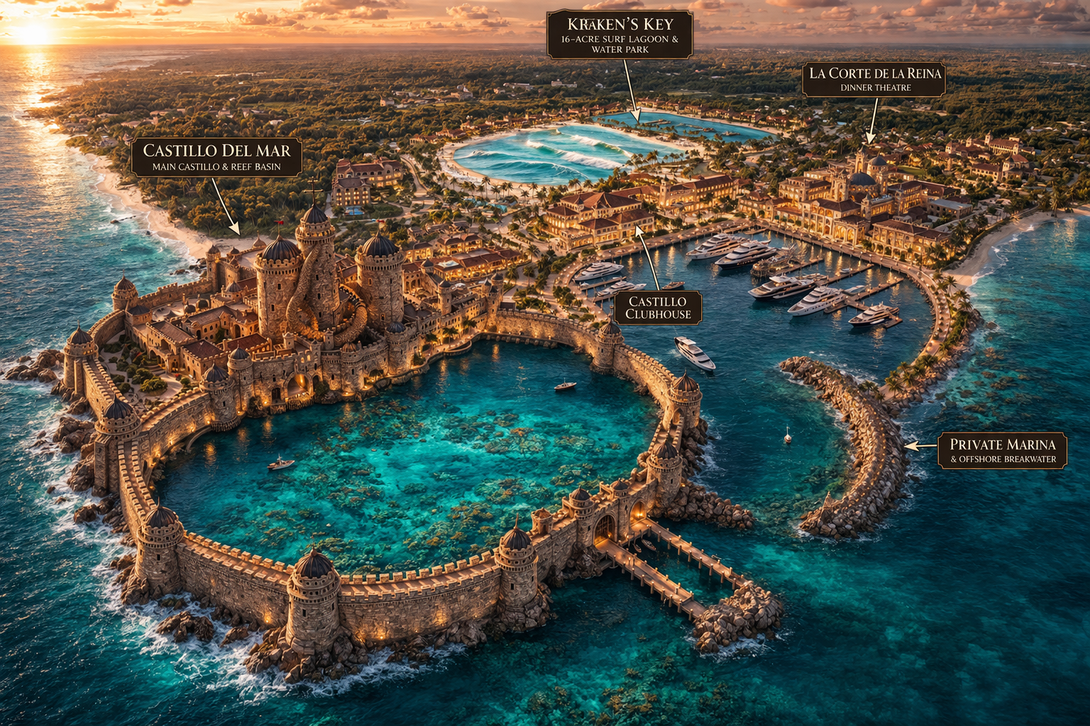 El Castillo Del Mar master plan aerial