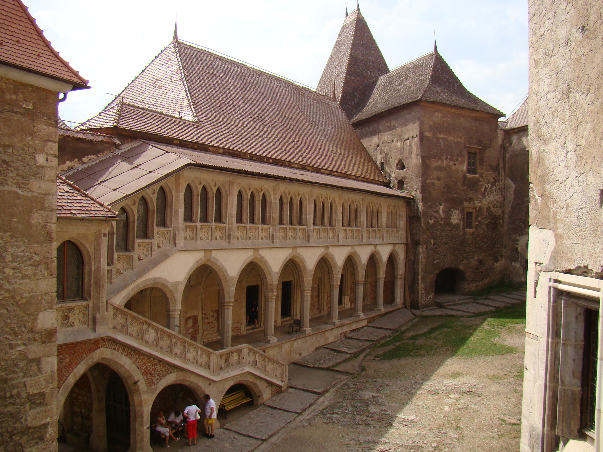 Salt Stone Sovereignty daytrips cluj napoca — Corvin Castle interior courtyard and medieval towers