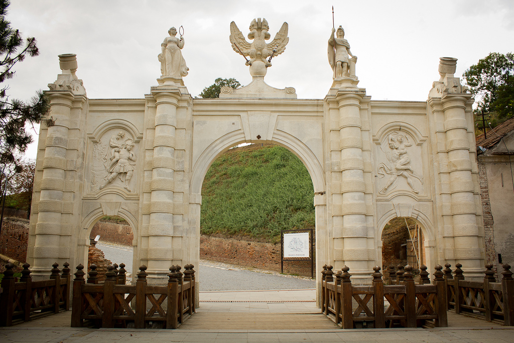 Salt Stone Sovereignty daytrips cluj napoca — Alba Carolina Citadel monumental entrance gate