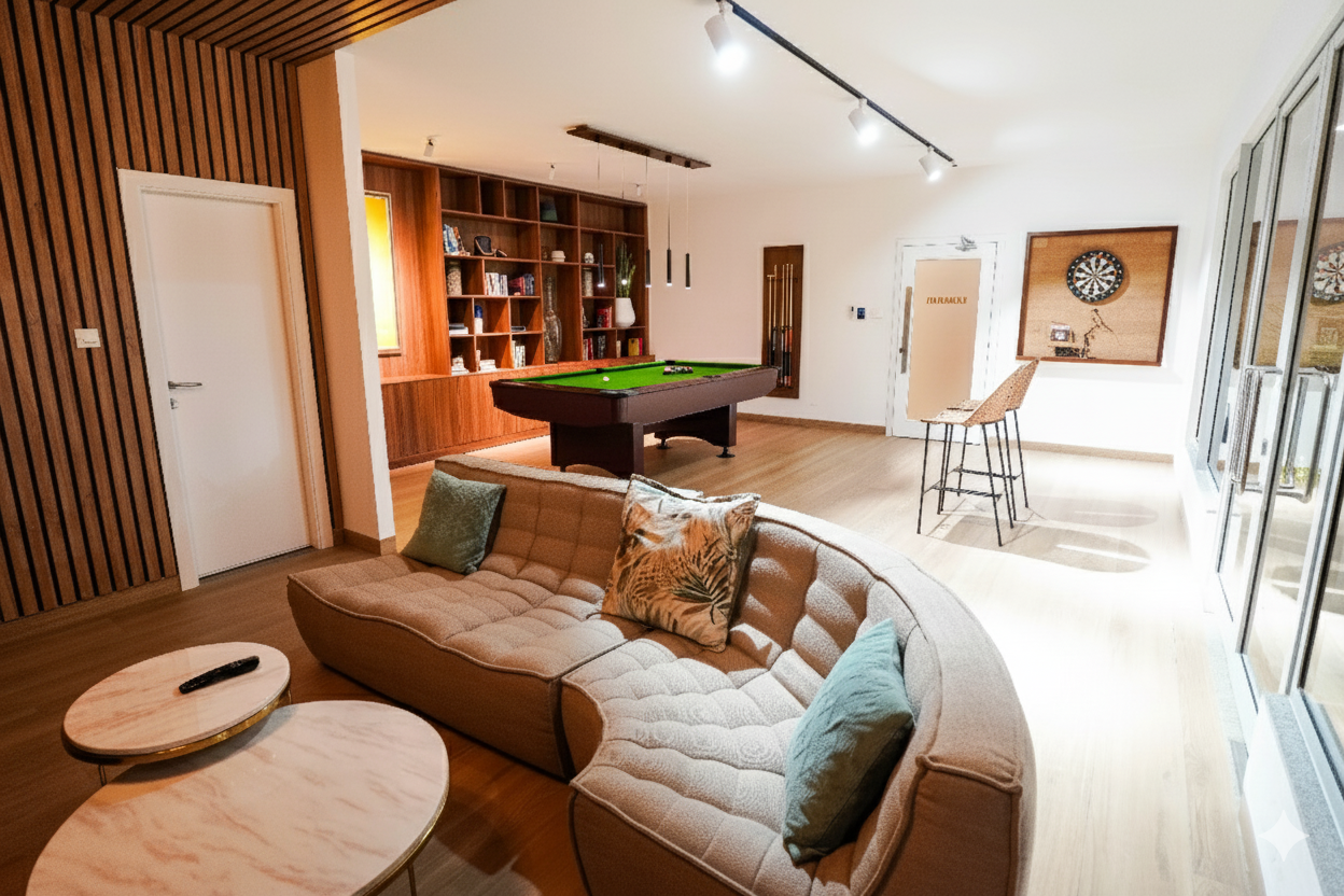 Library and Pool Room