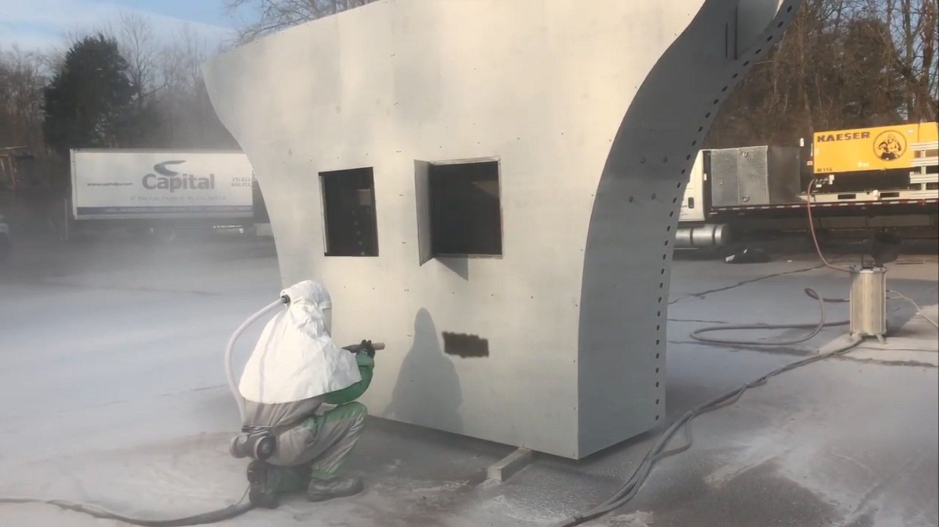 Ameriblasts sandblasting and powder coating facility