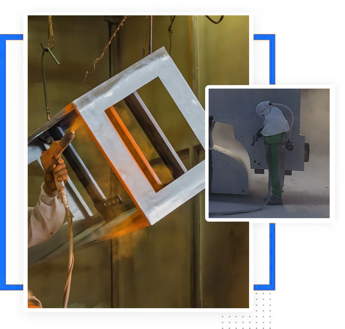 Ameriblasts sandblasting and powder coating facility in Bucks County PA