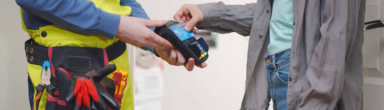 Service Professional Accepting Card Payment