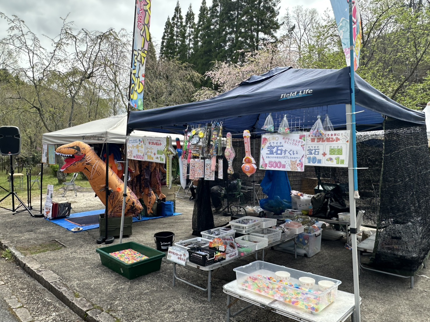 桜まつり最終日 出店の様子