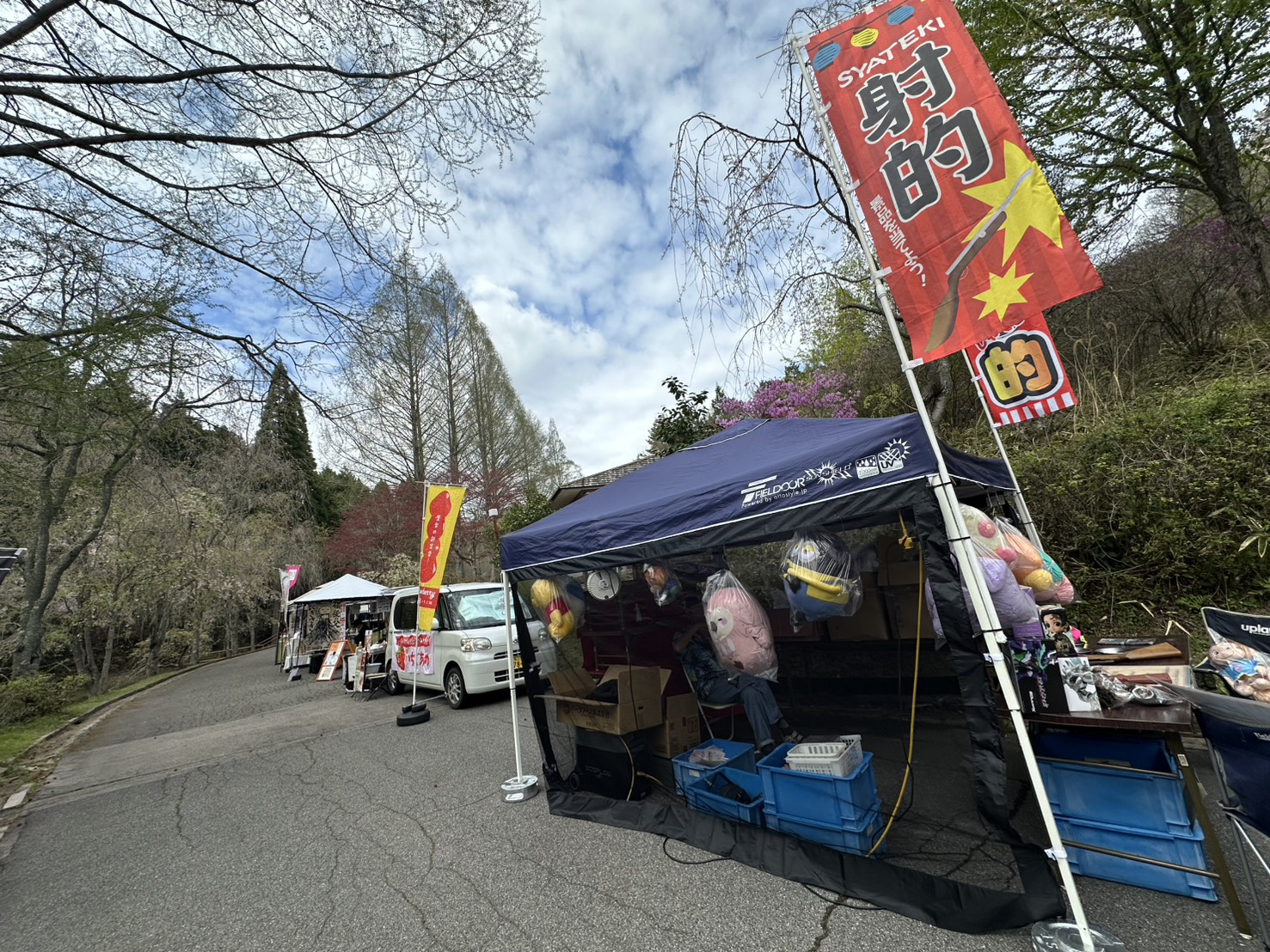 桜まつり最終日 出店の様子