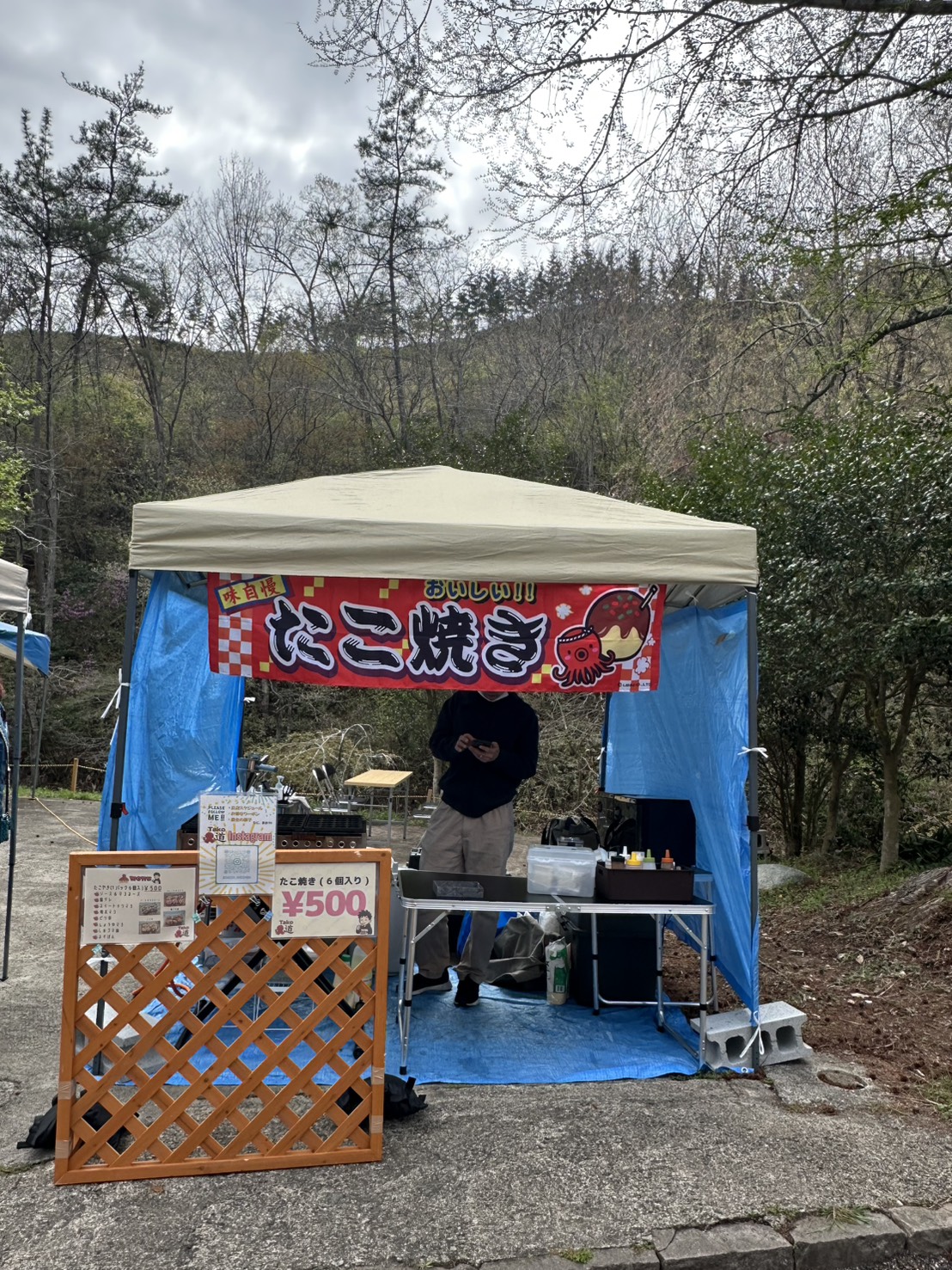 桜まつり最終日 出店の様子
