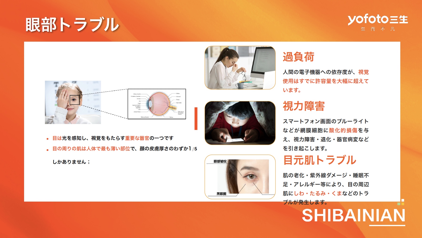 三生(YOFOTO)× 視百年 製品ラインナップ|目の健康を守る最先端テクノロジー