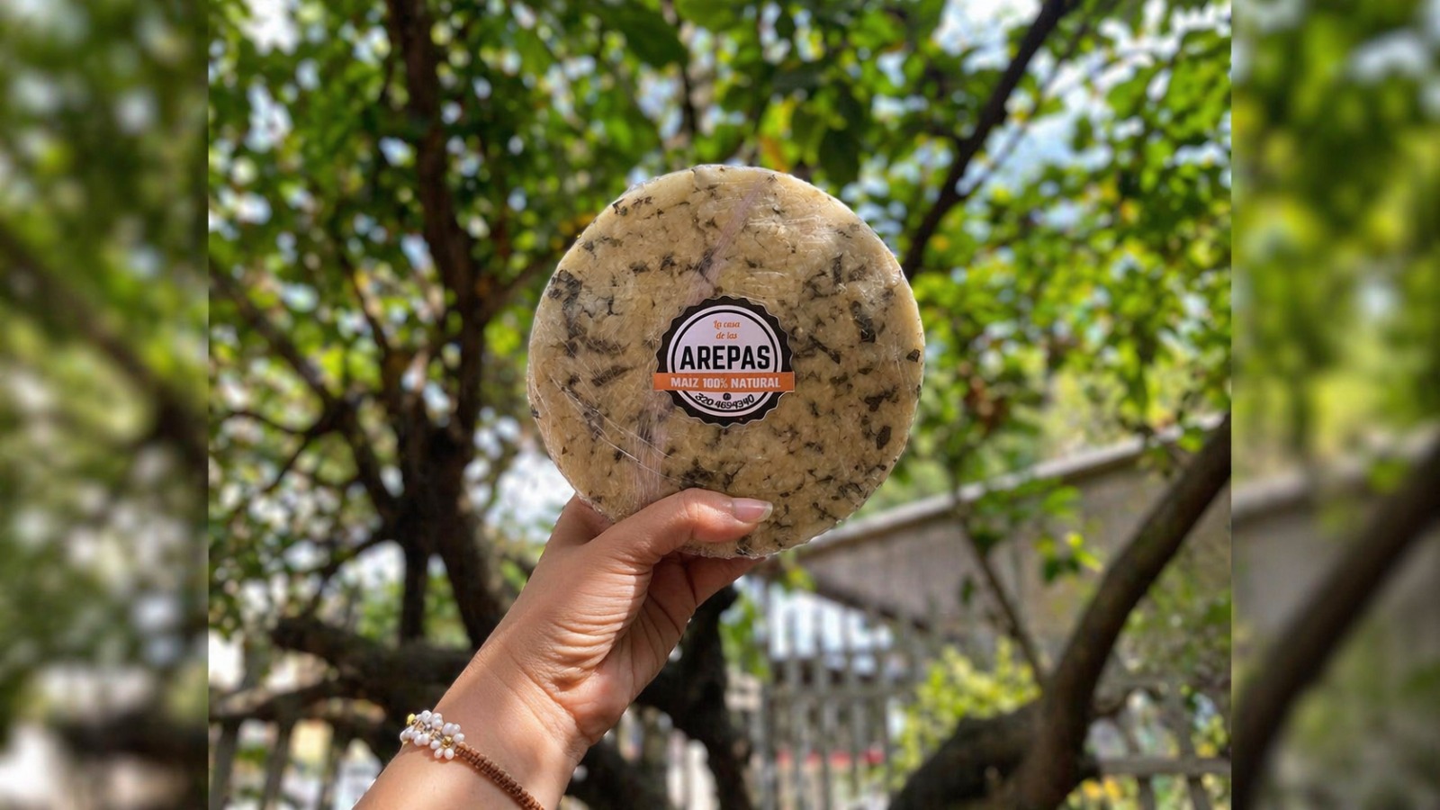 Arepa de maíz con espinaca Mamá Germa
