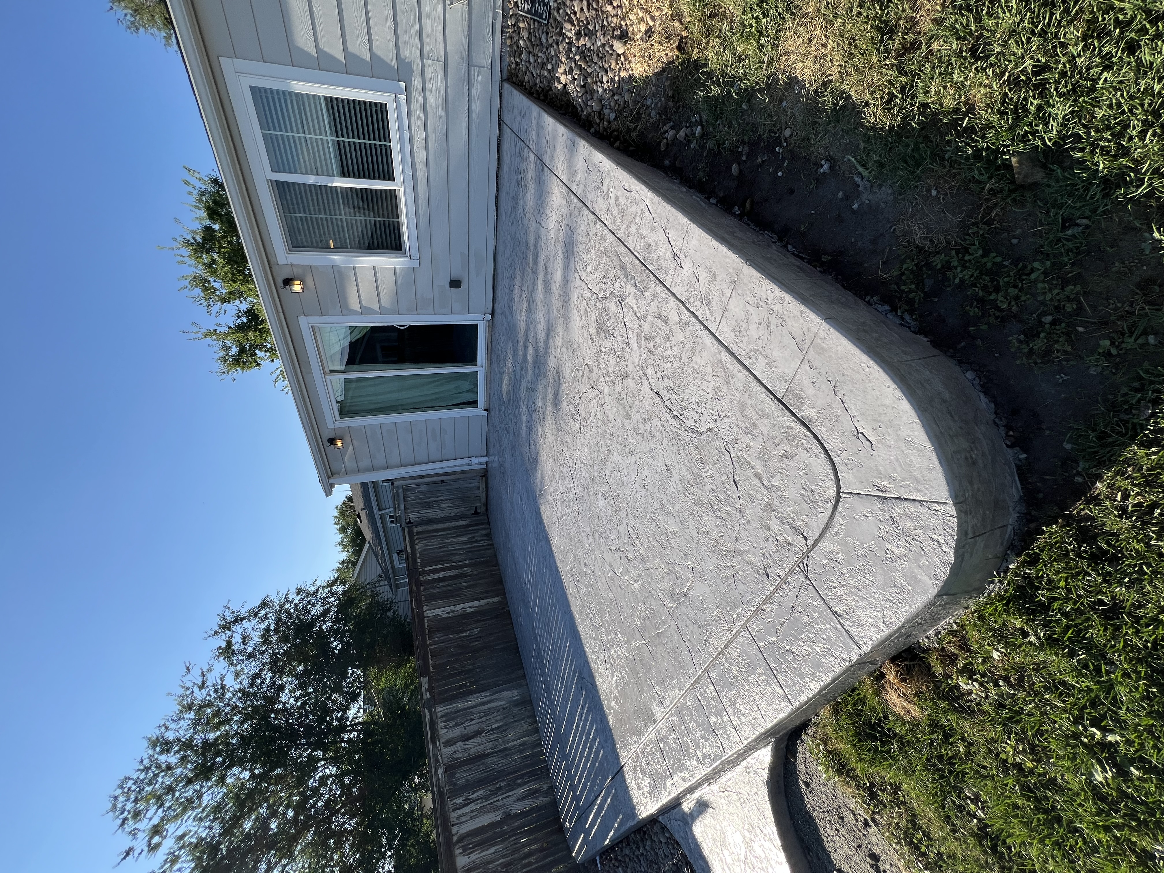 Stamped Concrete Patio — Dover Blue