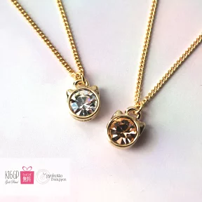 シンプル ネックレス 猫 高見え