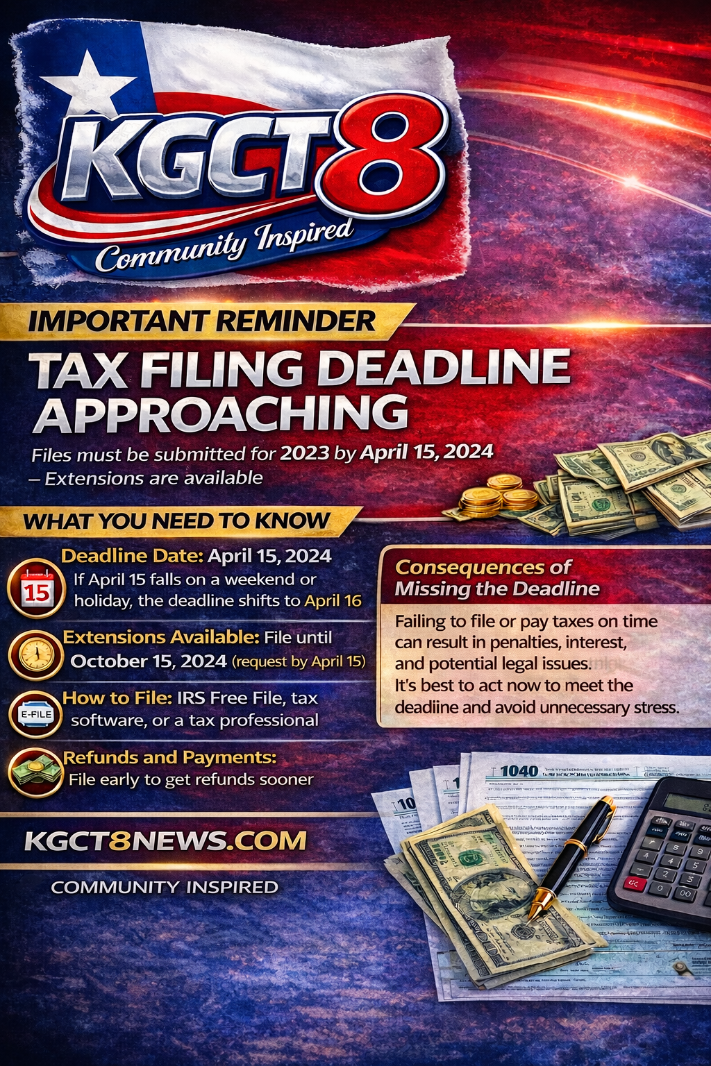 Tax Filing Deadline Info