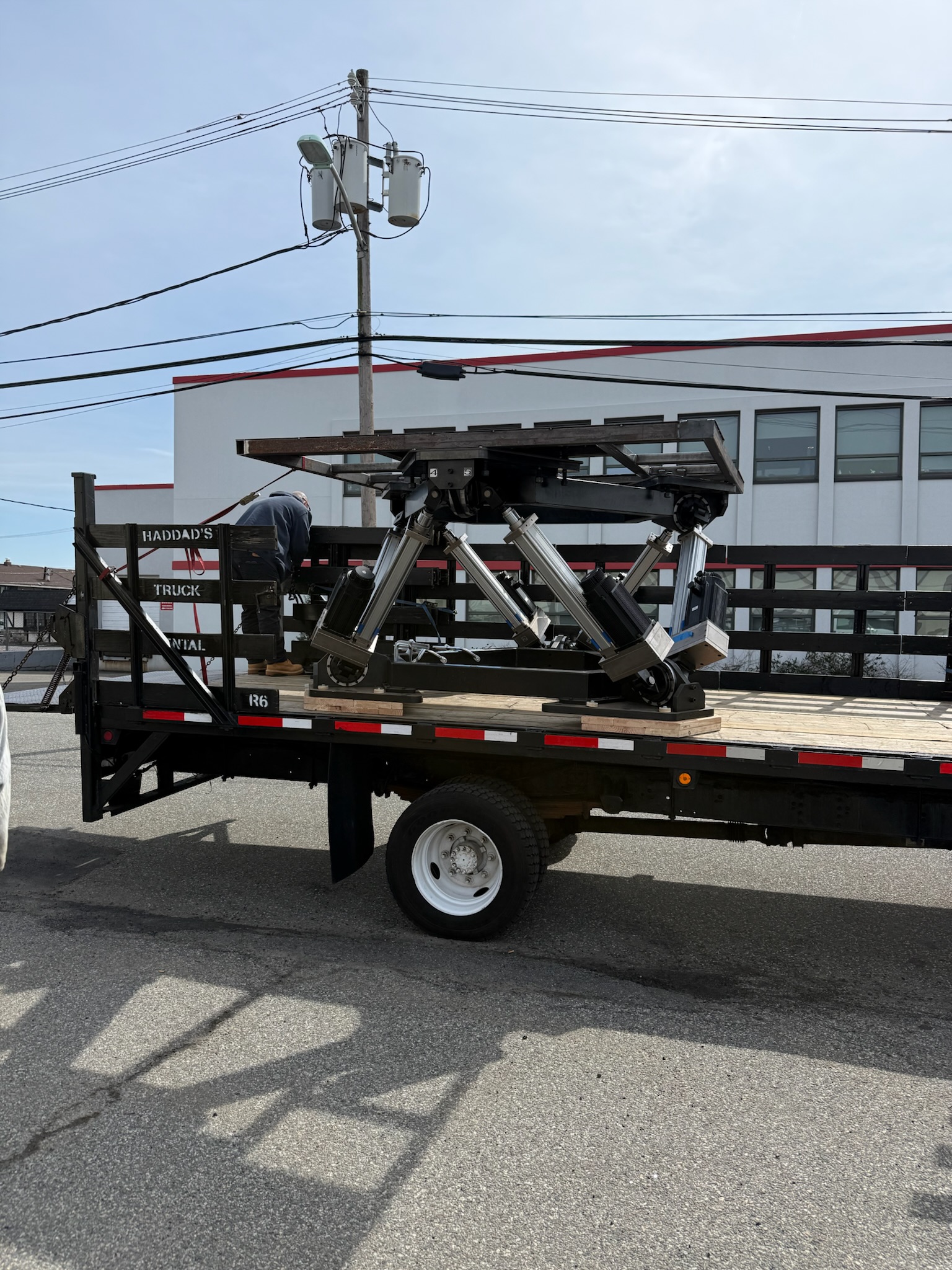 Motion rig crew on location
