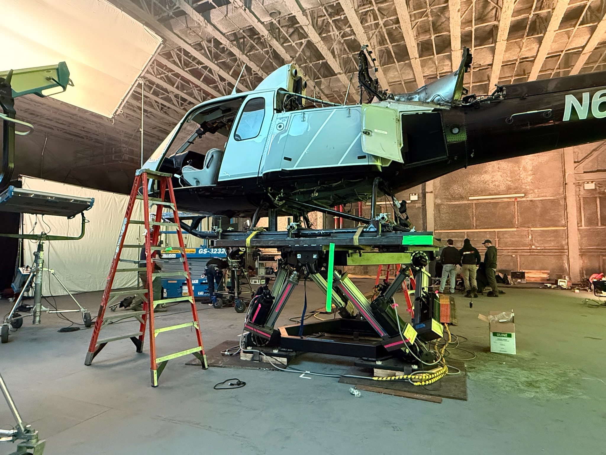 Motion rig on set