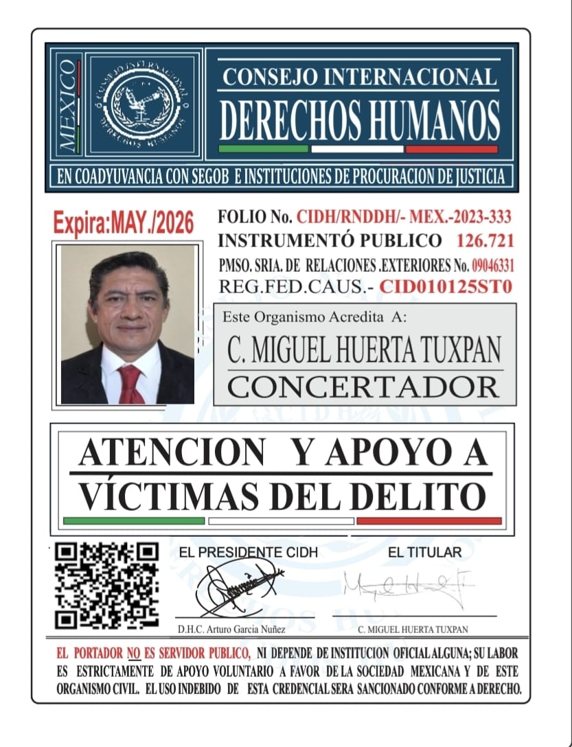 Credencial de REPRESENTANTE CIDH