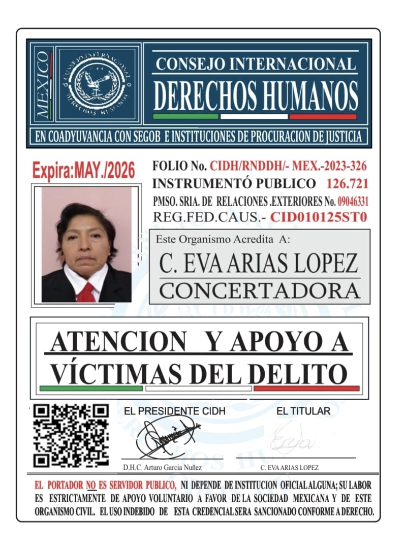 Credencial de REPRESENTANTE CIDH