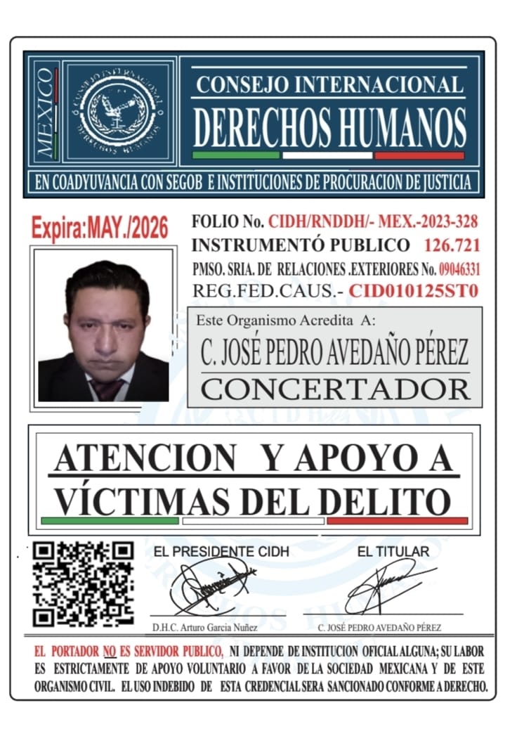Credencial de REPRESENTANTE CIDH