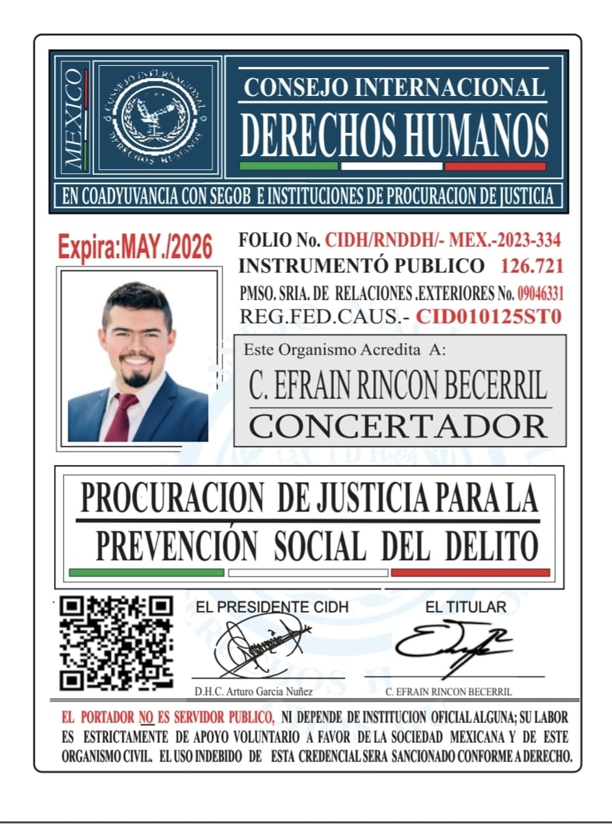 Credencial de REPRESENTANTE CIDH