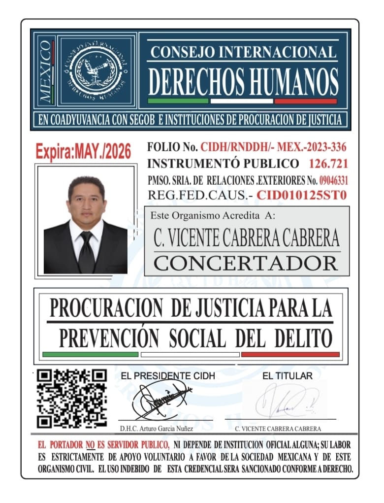 Credencial de REPRESENTANTE CIDH