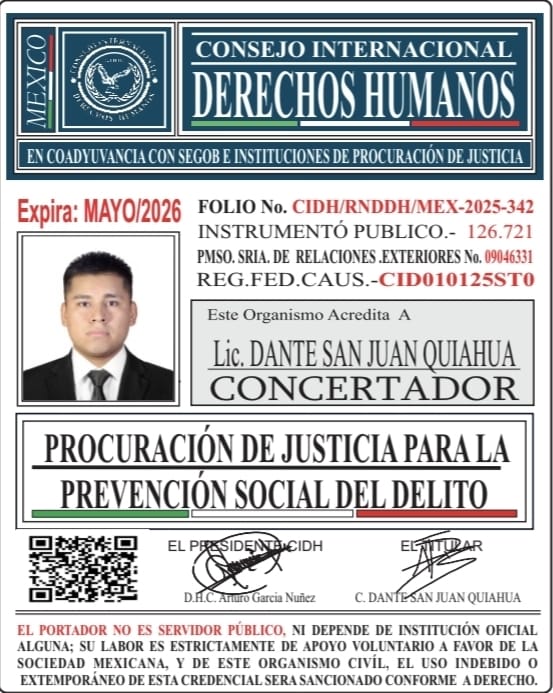 Credencial de REPRESENTANTE CIDH