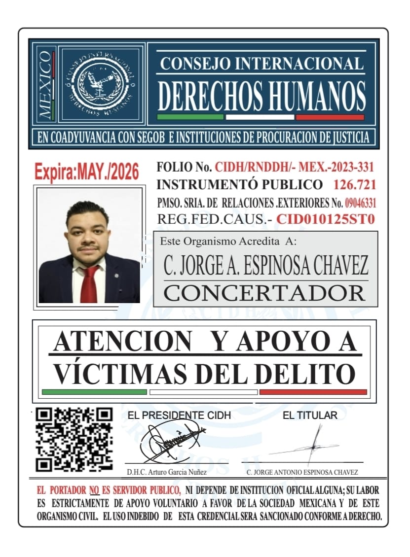 Credencial de REPRESENTANTE CIDH