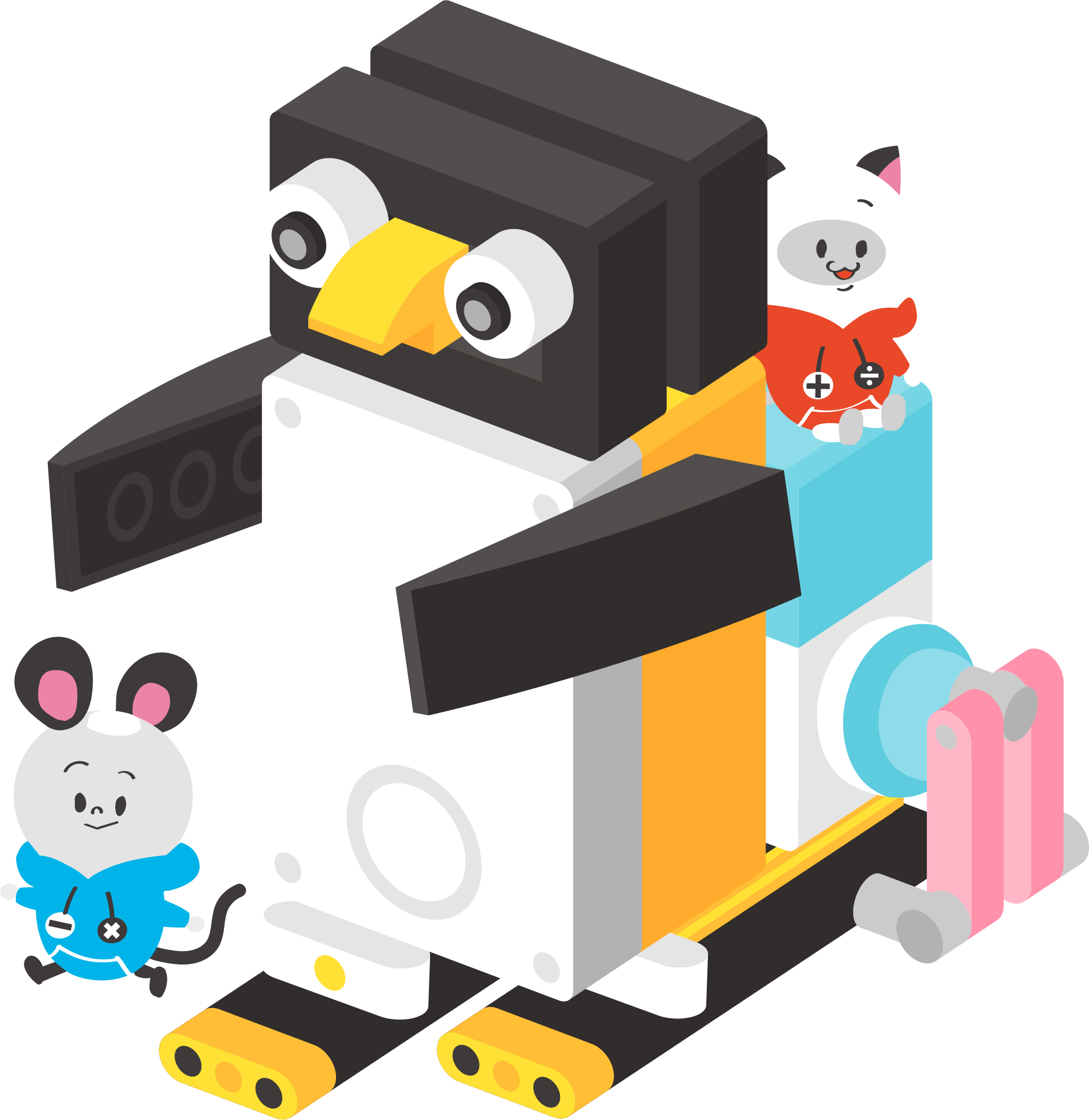 ロボ団マスコット ねずロボ・ペンギンロボ