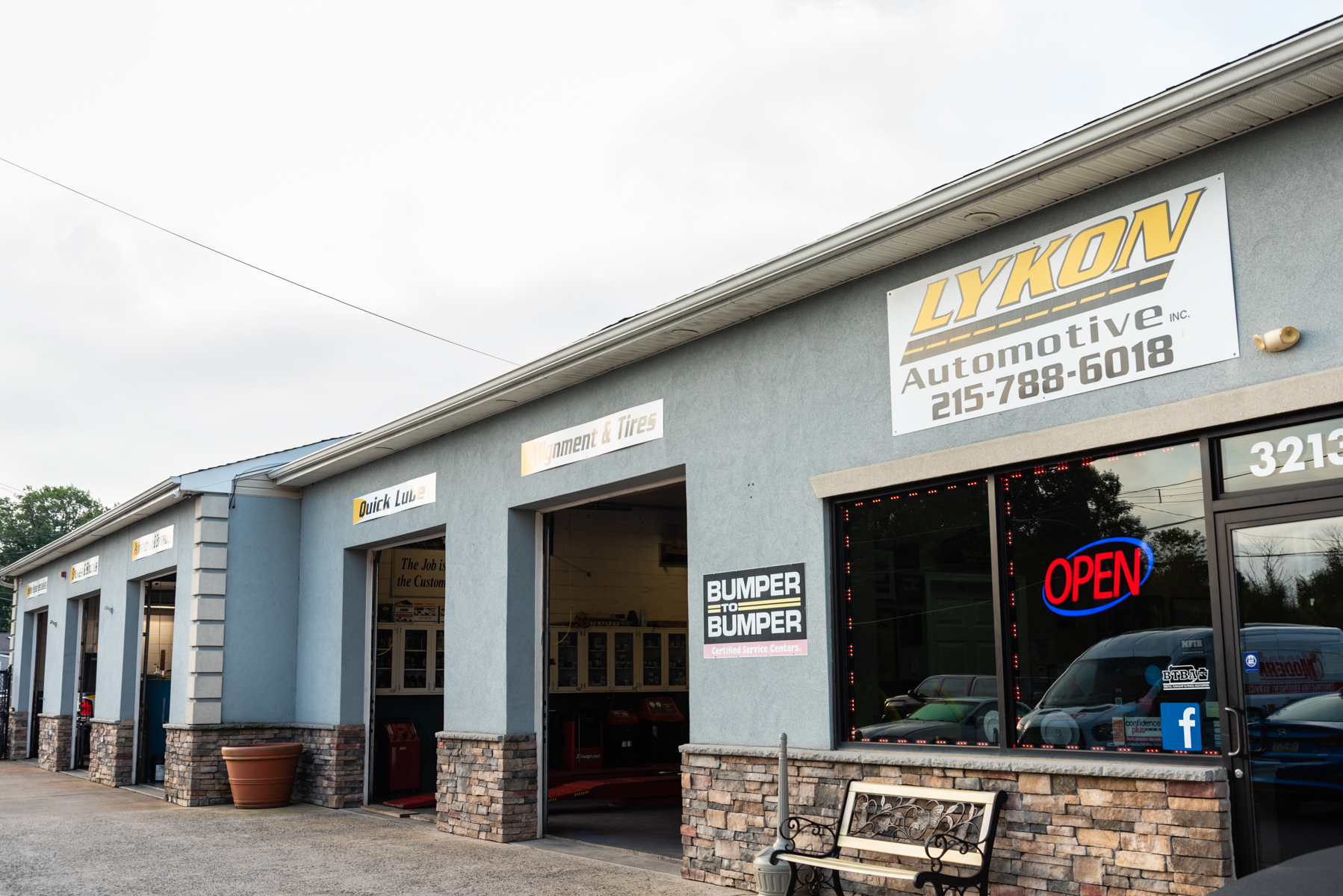 Lykon Automotive service bay auto repair Bristol PA