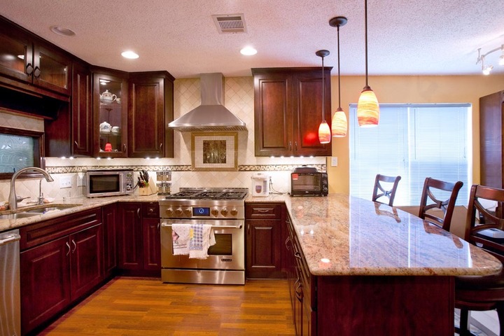 Elegant Dark Wood Kitchen