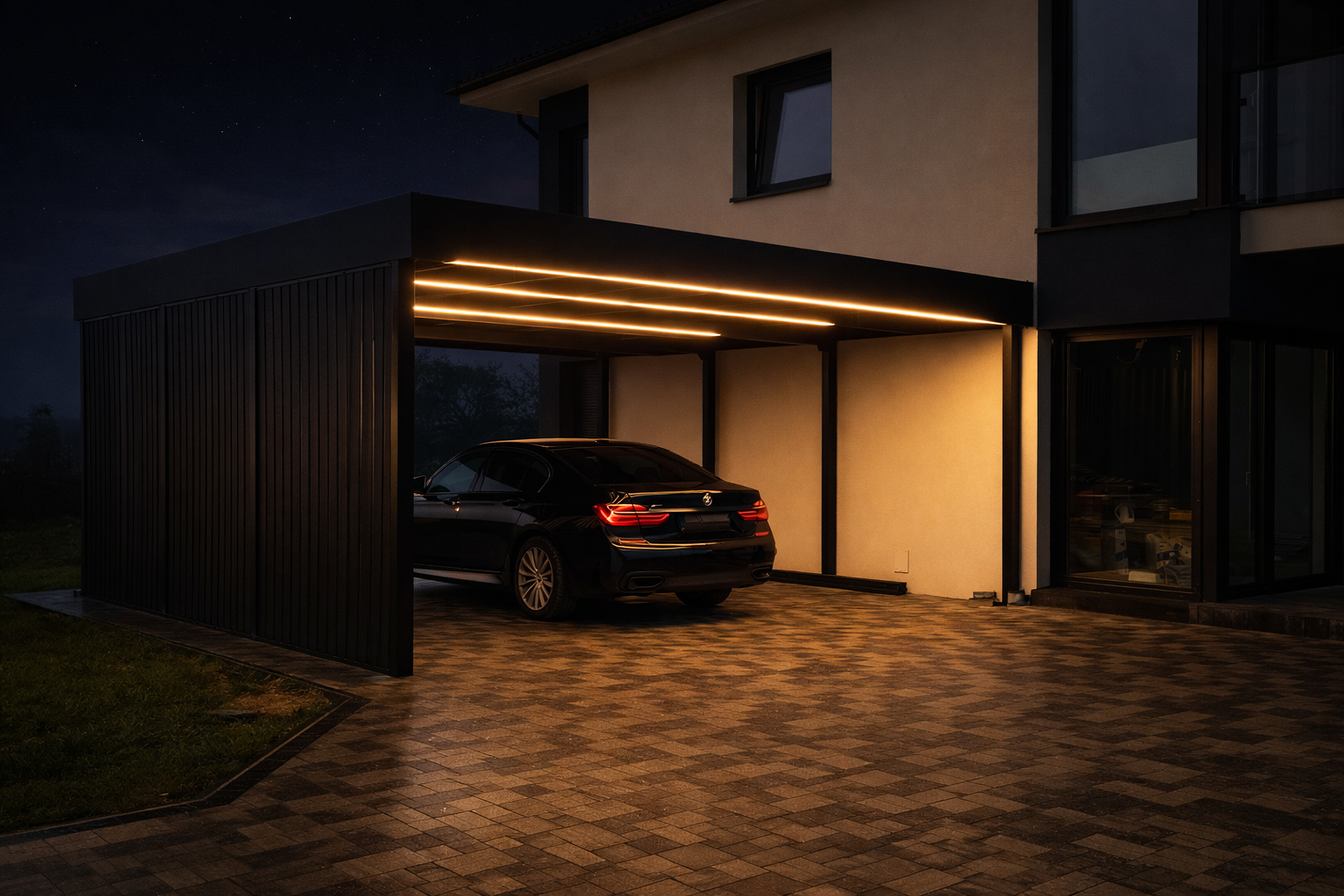 wiata samochodowa na wymiar Dolny Śląsk – realizacja 10