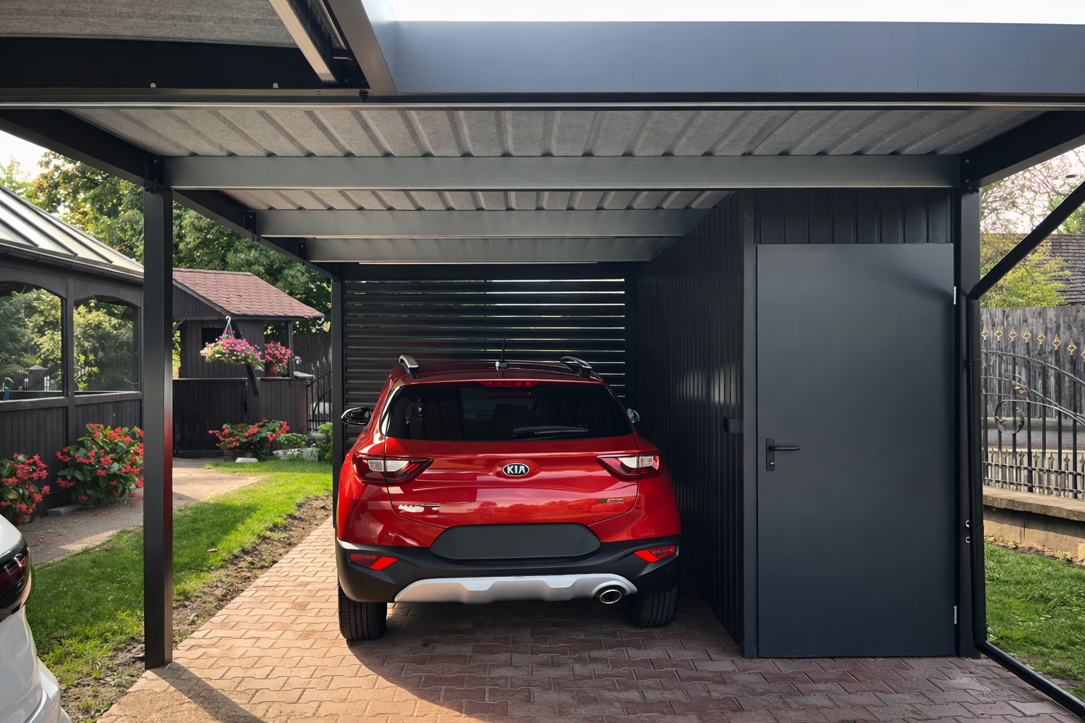 wiata samochodowa na wymiar Dolny Śląsk – realizacja 1