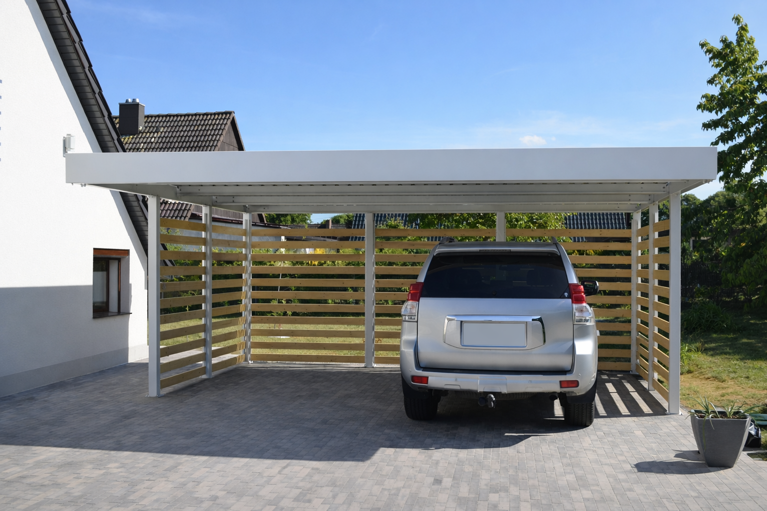 wiata samochodowa na wymiar Dolny Śląsk – realizacja 3