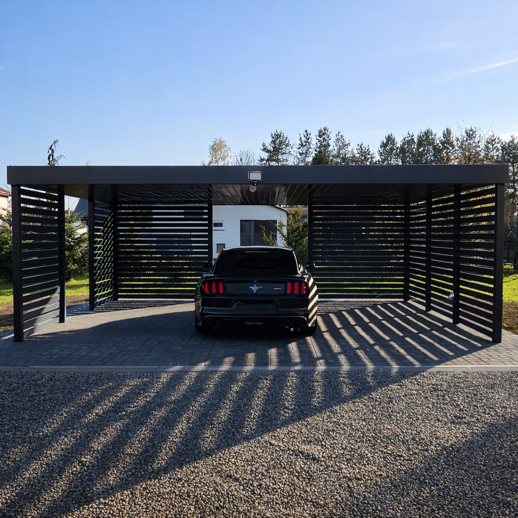 wiata samochodowa na wymiar Dolny Śląsk – realizacja 7