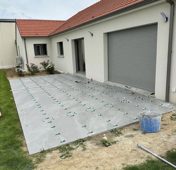 Avant - Terrasse carrelage extérieur