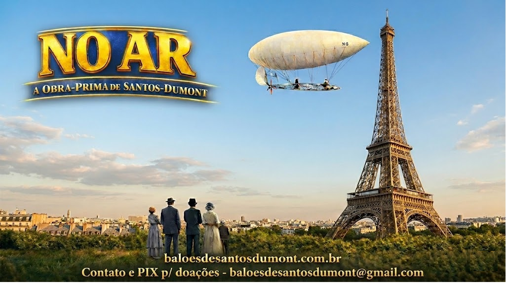 No Ar – A Obra-Prima de Santos=Dumont – Banner do Projeto